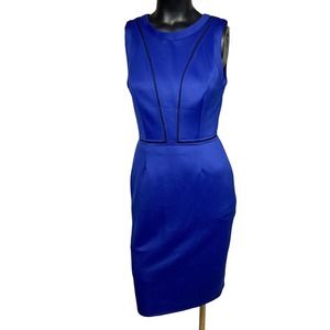 Vince Camuto 4 Royal Blue Sheath Bodycon Pencil Dress Career Office Cocktail